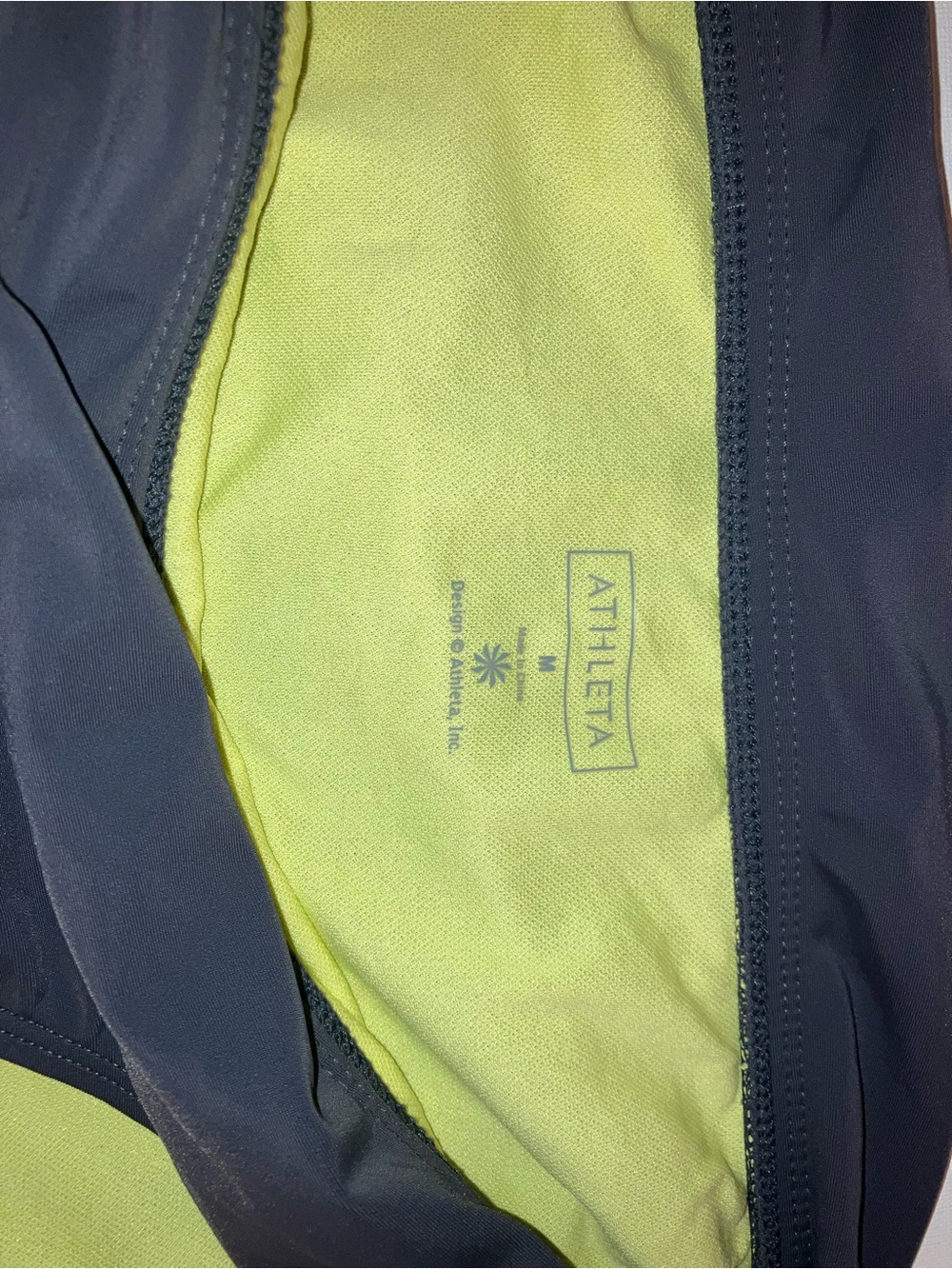 Athleta GraySwim Bottoms Neon Yellow Interior - Picture 3 of 3